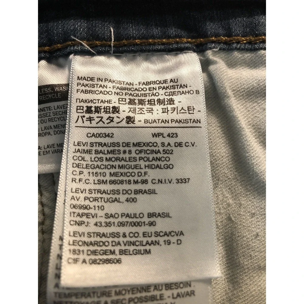 Levis 505 Jeans Men 33x34 Blue Medium Wash Regular Fit Casual Western Classic